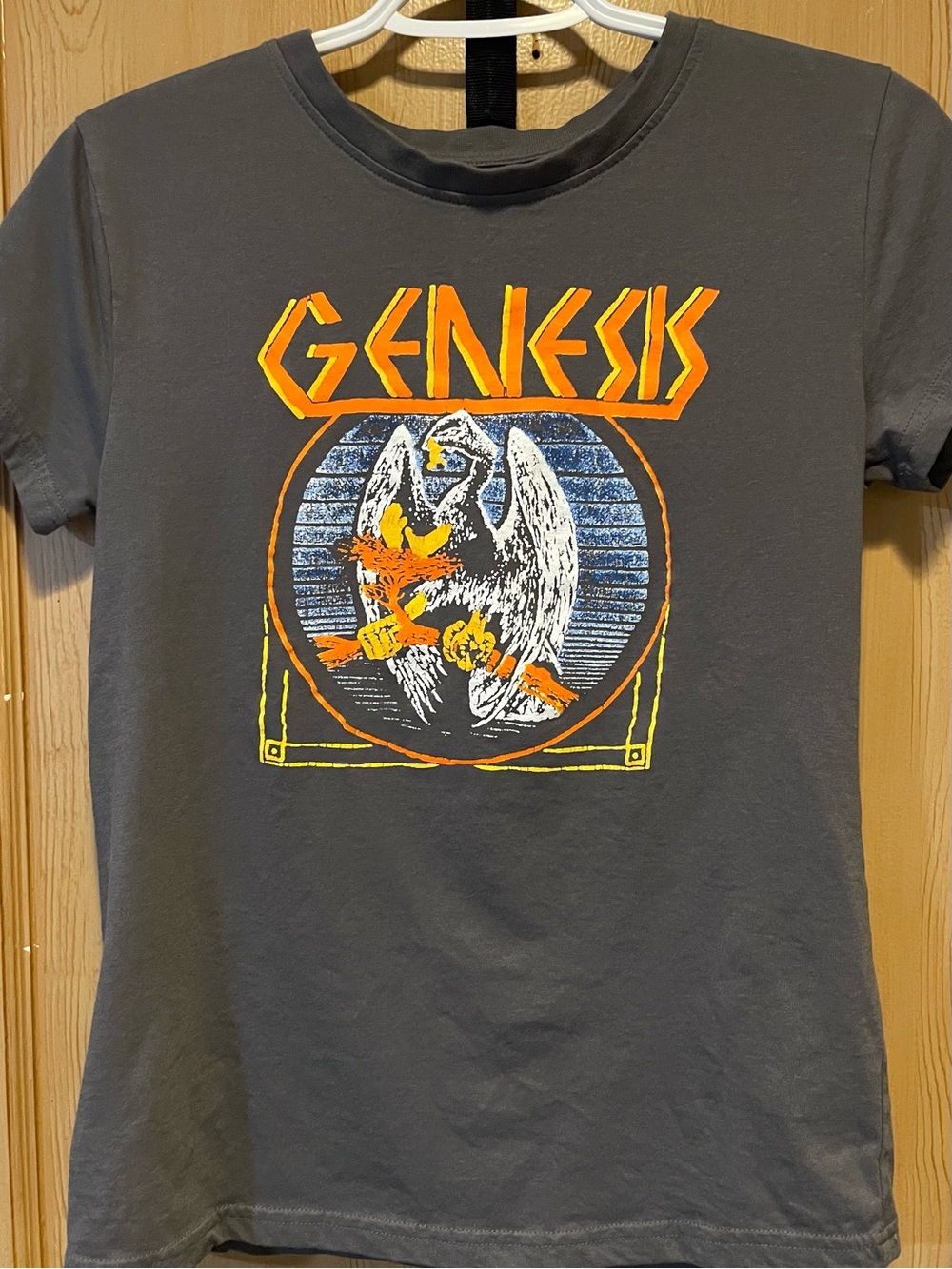 Genesis Band Graphic T-Shirt Charcoal Grey Youth Medium